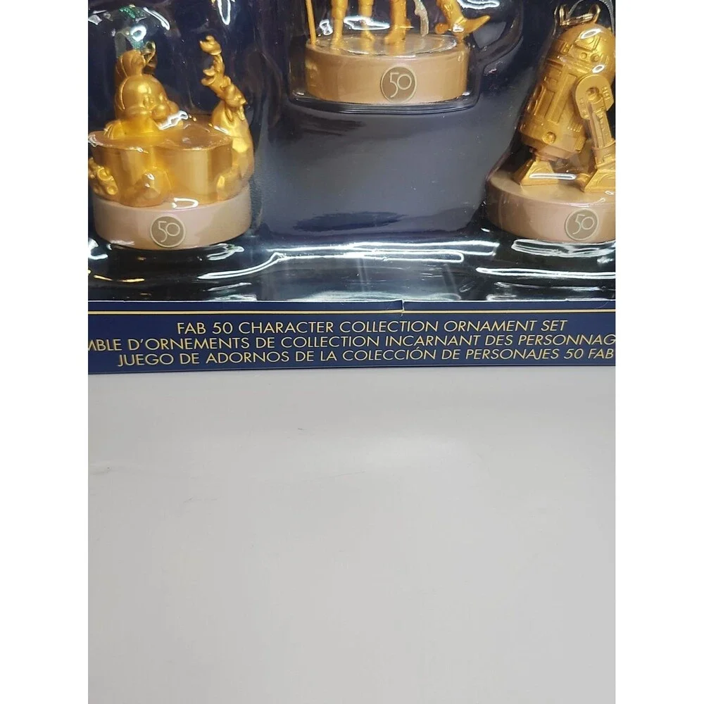 NIB Walt Disney World 50th Disney Fab 50 Character Collection Ornament Set